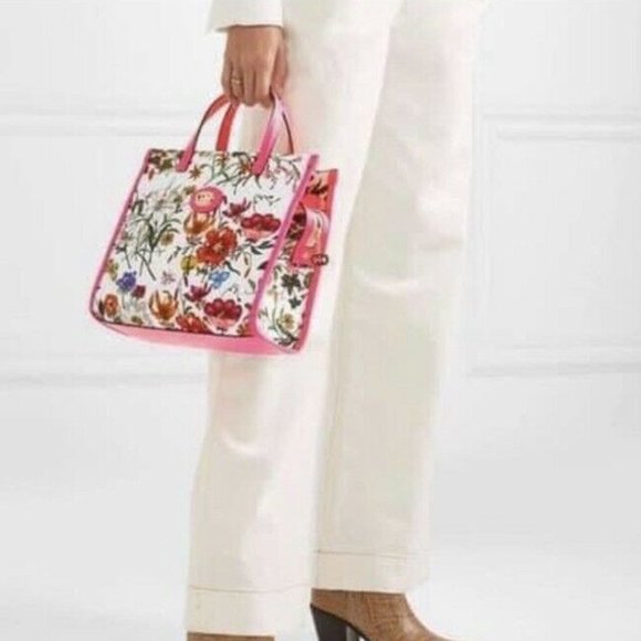 SOLD🙏NWOT GUCCI FLORAL PRINT TOTE BAG - Picture 15 of 17